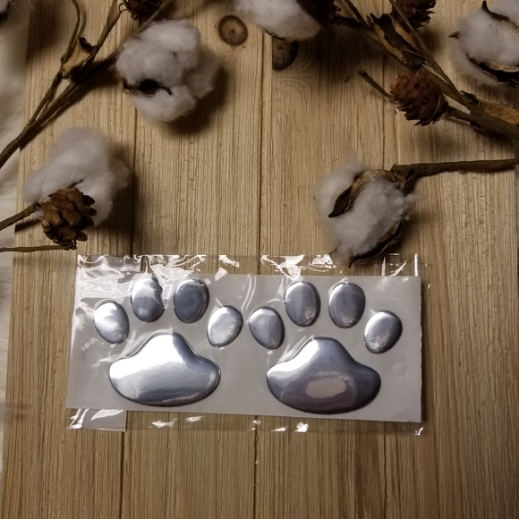 🐾🐾Super Cute Silver Paw Print decal car stickers - Picture 4 of 9